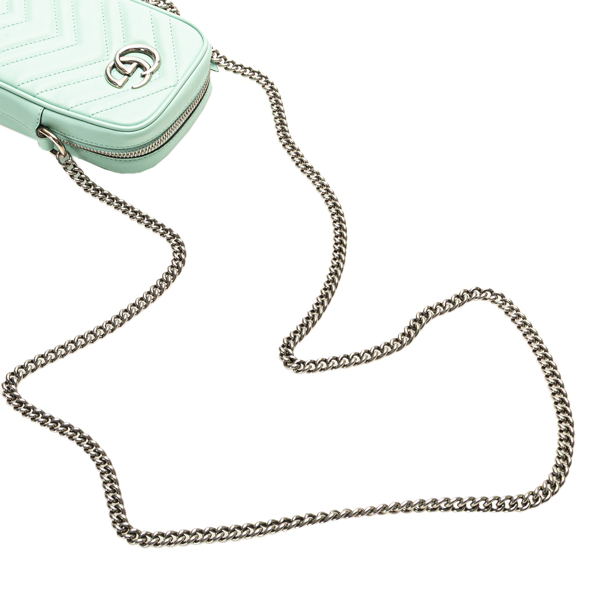 Gucci | Pre-Owned Mini GG Marmont Matelasse Leather Crossbody | Green/Light Green