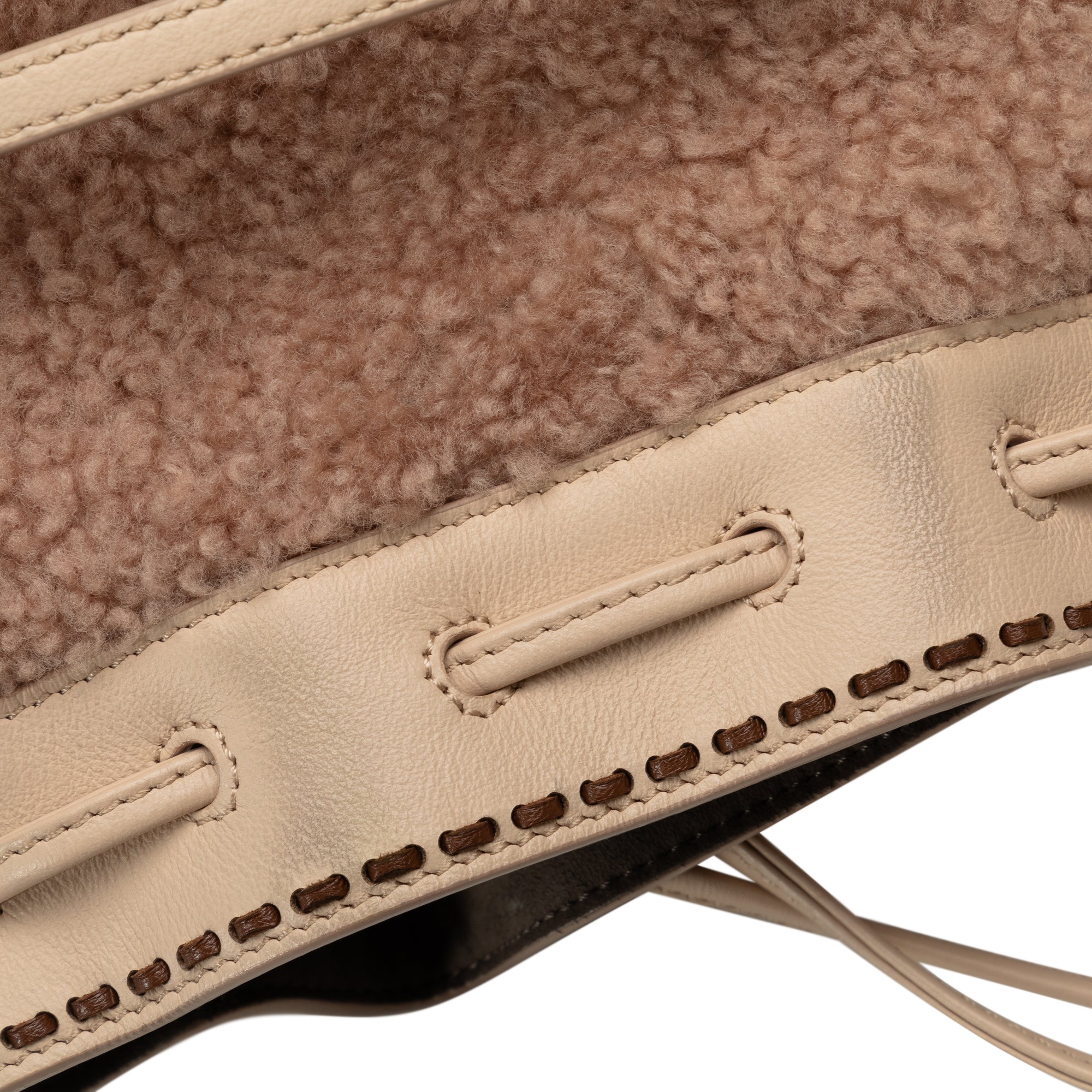 Fendi | Pre-Owned Shearling Mini Mon Tresor Bucket Bag | Pink