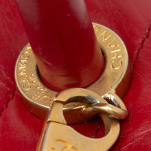 Chanel | Pre-Owned Small Lambskin Chevron Coco Top Handle Bag | Red