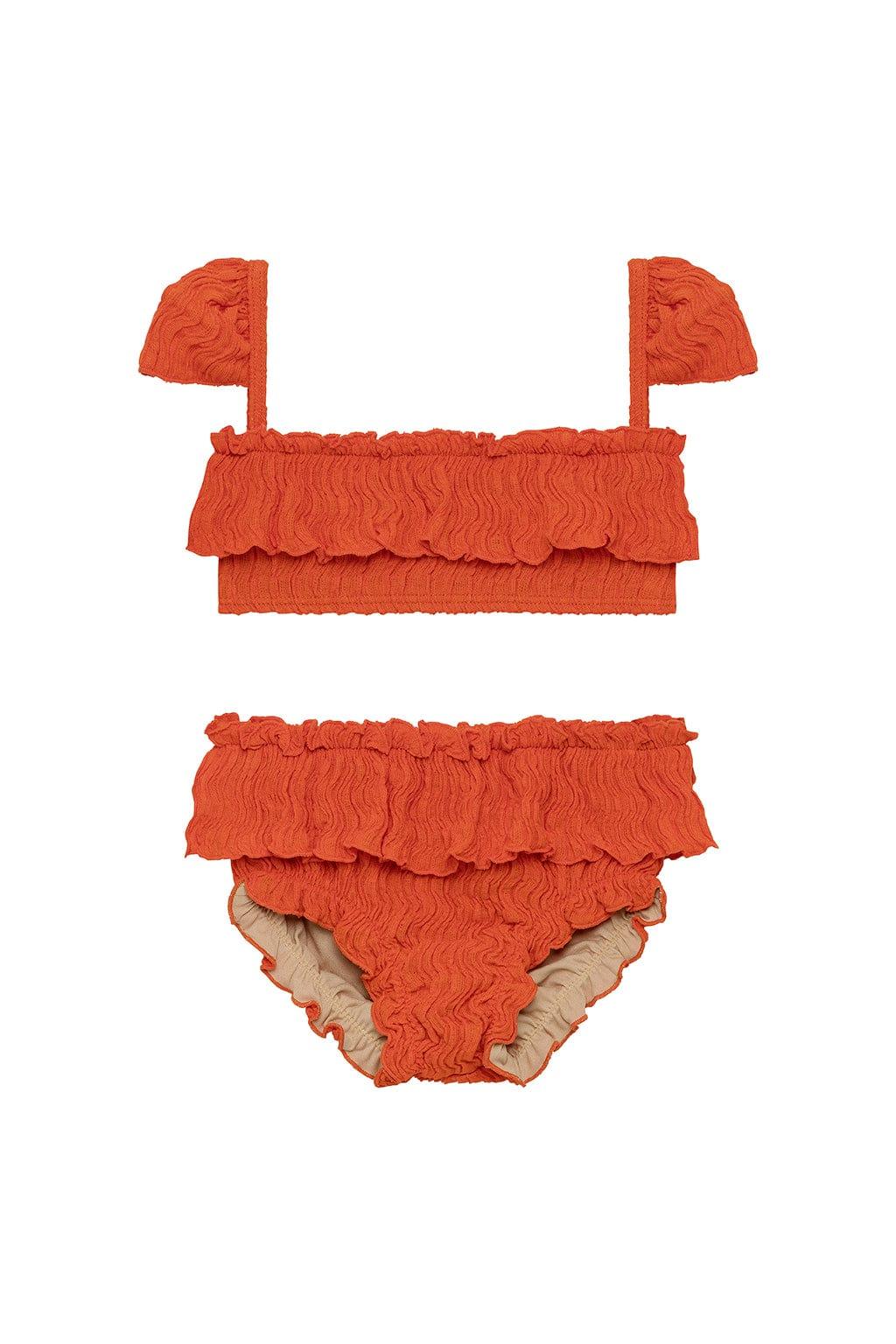 Kids | Cabana Bikini Set | Tangerine