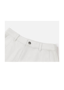 Tencel Cotton Denim Shorts | White