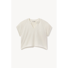 Terry Raglan Cutoff Top | Cream