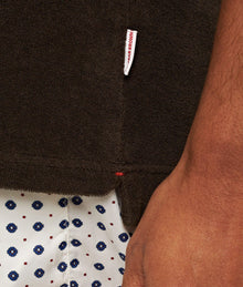 Terry Towelling Tailored Fit Resort Towelling Polo Shirt | Truffle