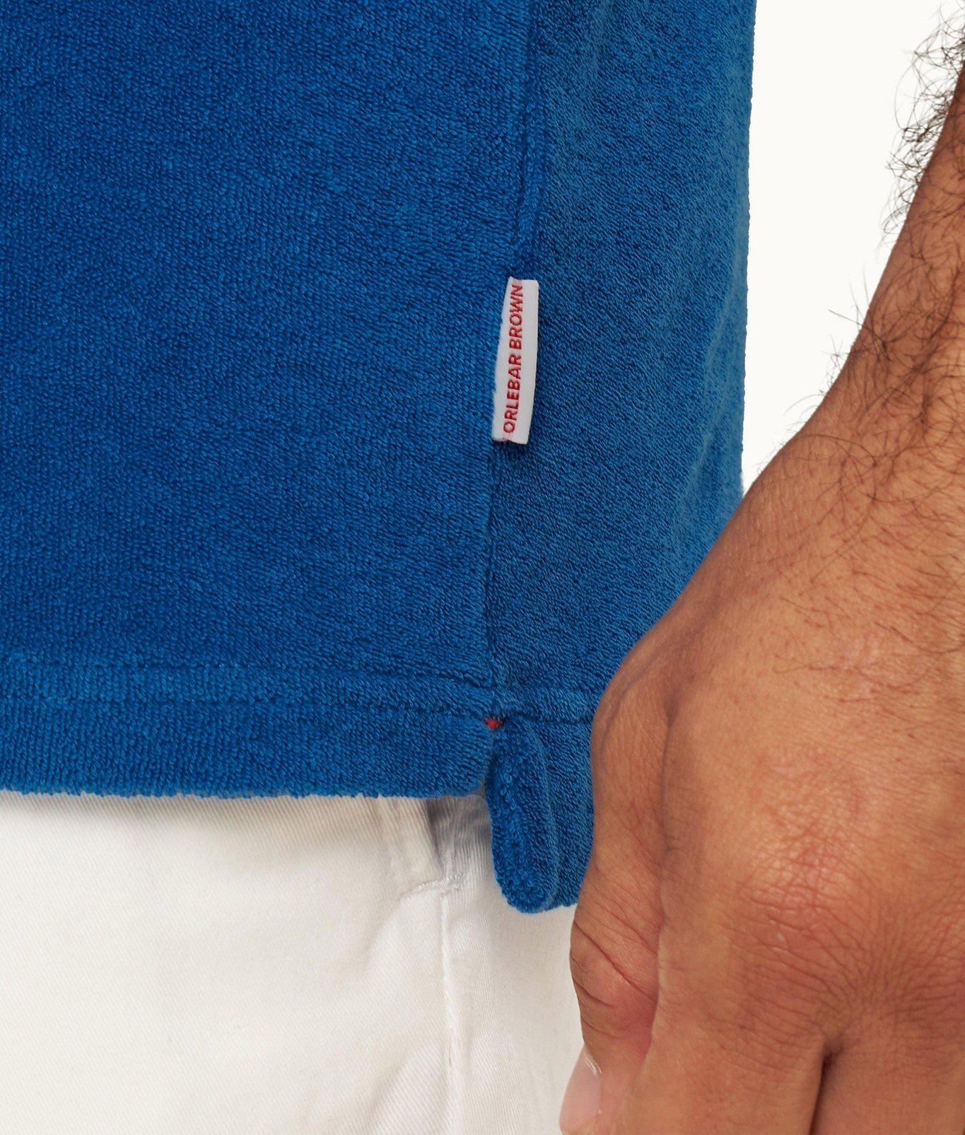 Terry Towelling Tailored Fit Towelling Resort Polo Shirt | Signal Blue