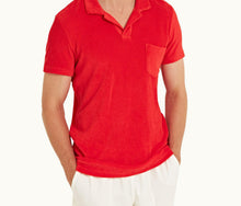 Terry Towelling Tailored Fit Towelling Resort Polo Shirt | Summer Red
