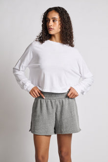 Women | Year of Ours | The PE Sweatshort | Light Heather Grey