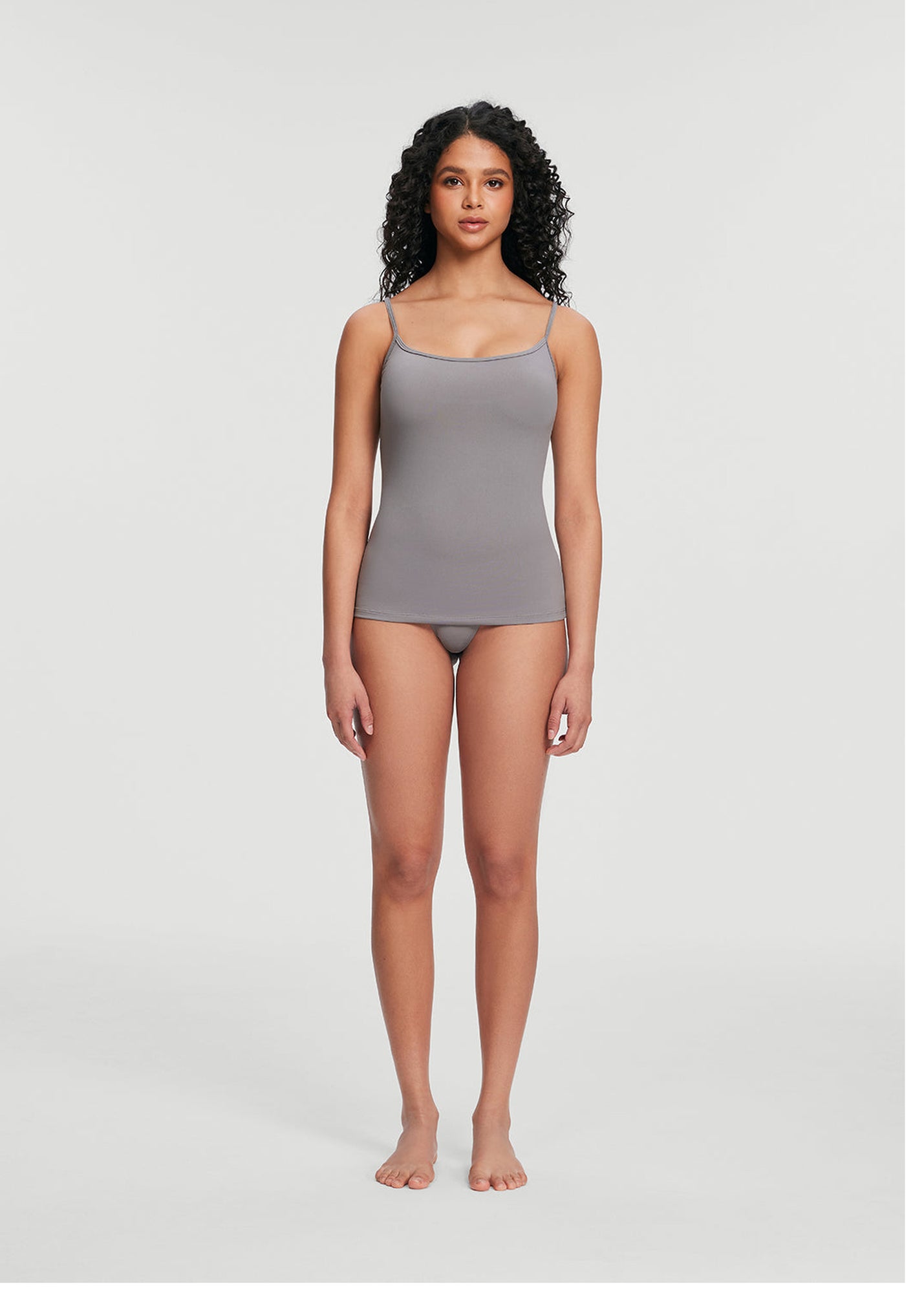Thin Strap Tank Top | Cool Gray