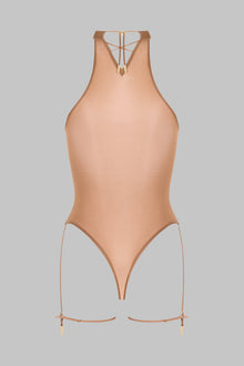 Halter Neck Thong Bodysuit - French Kiss Light | Sienna