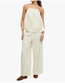 Tie Neck Halter Top | Antique White