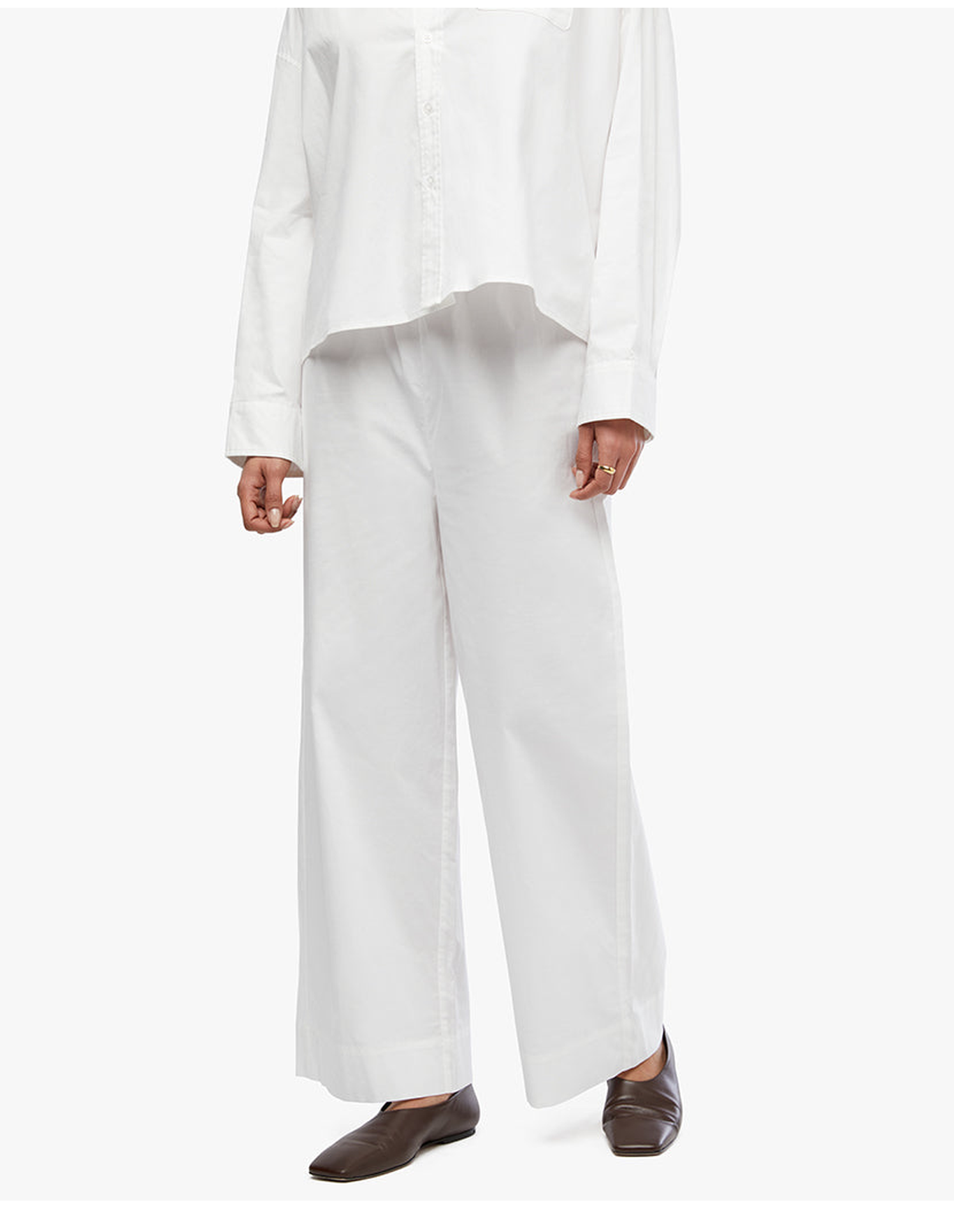Tie Waist Pant | Classic White