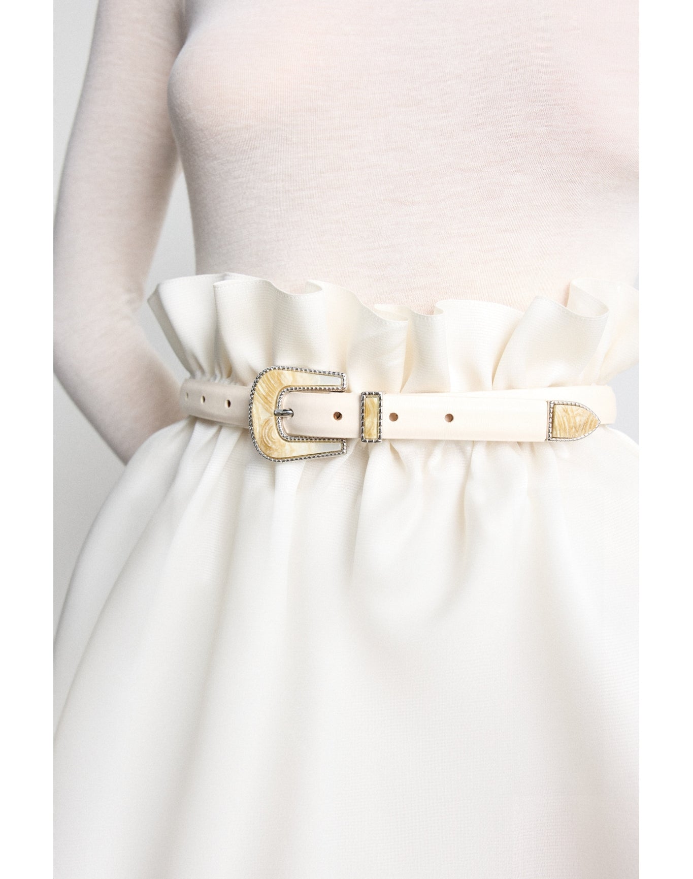 Travertine | Ivory with Marble Inlay