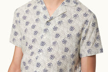 Travis Floral Print Capri Collar Shirt | White Sand