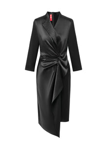 Triacetate Midi Dress | Black