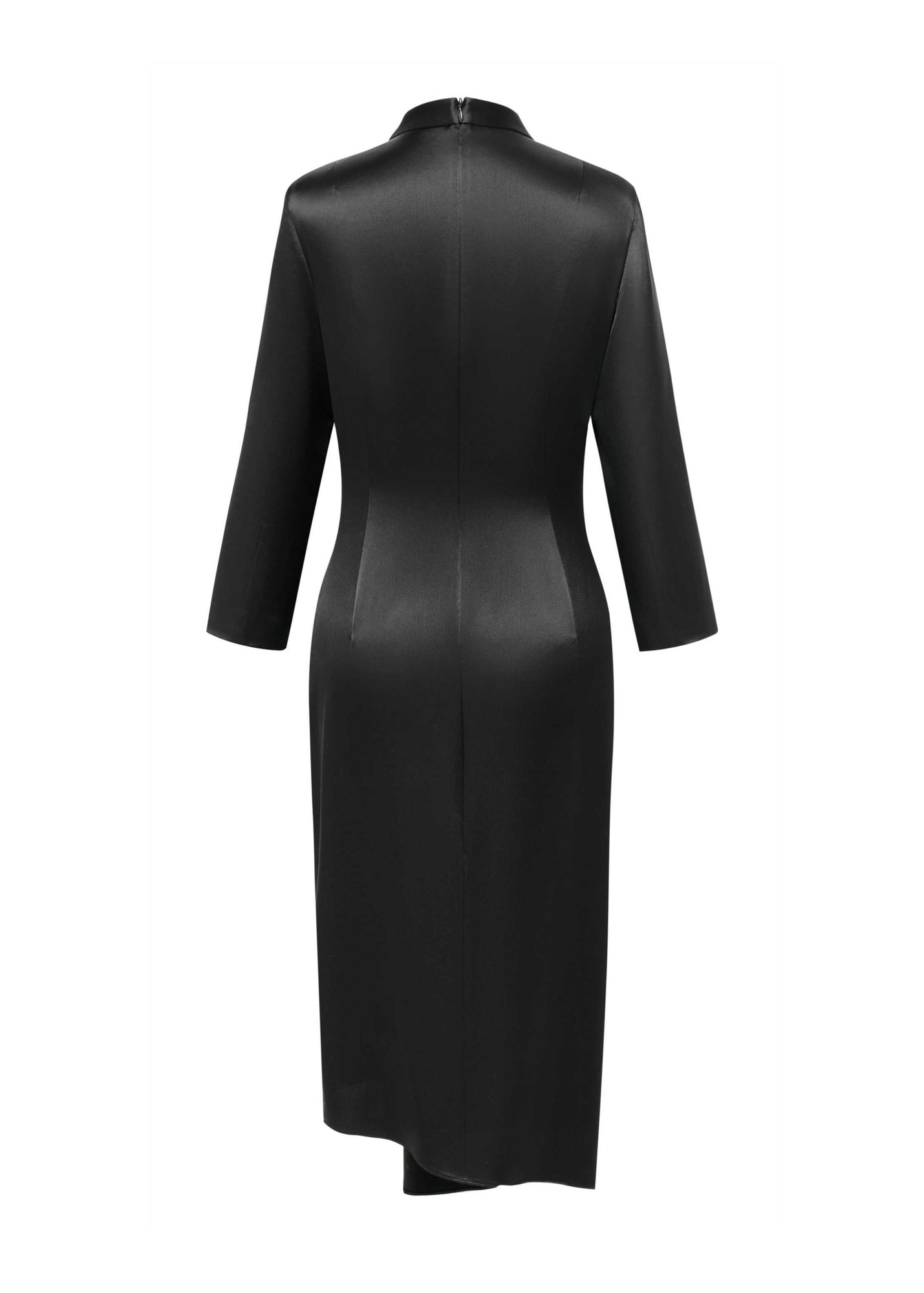 Triacetate Midi Dress | Black