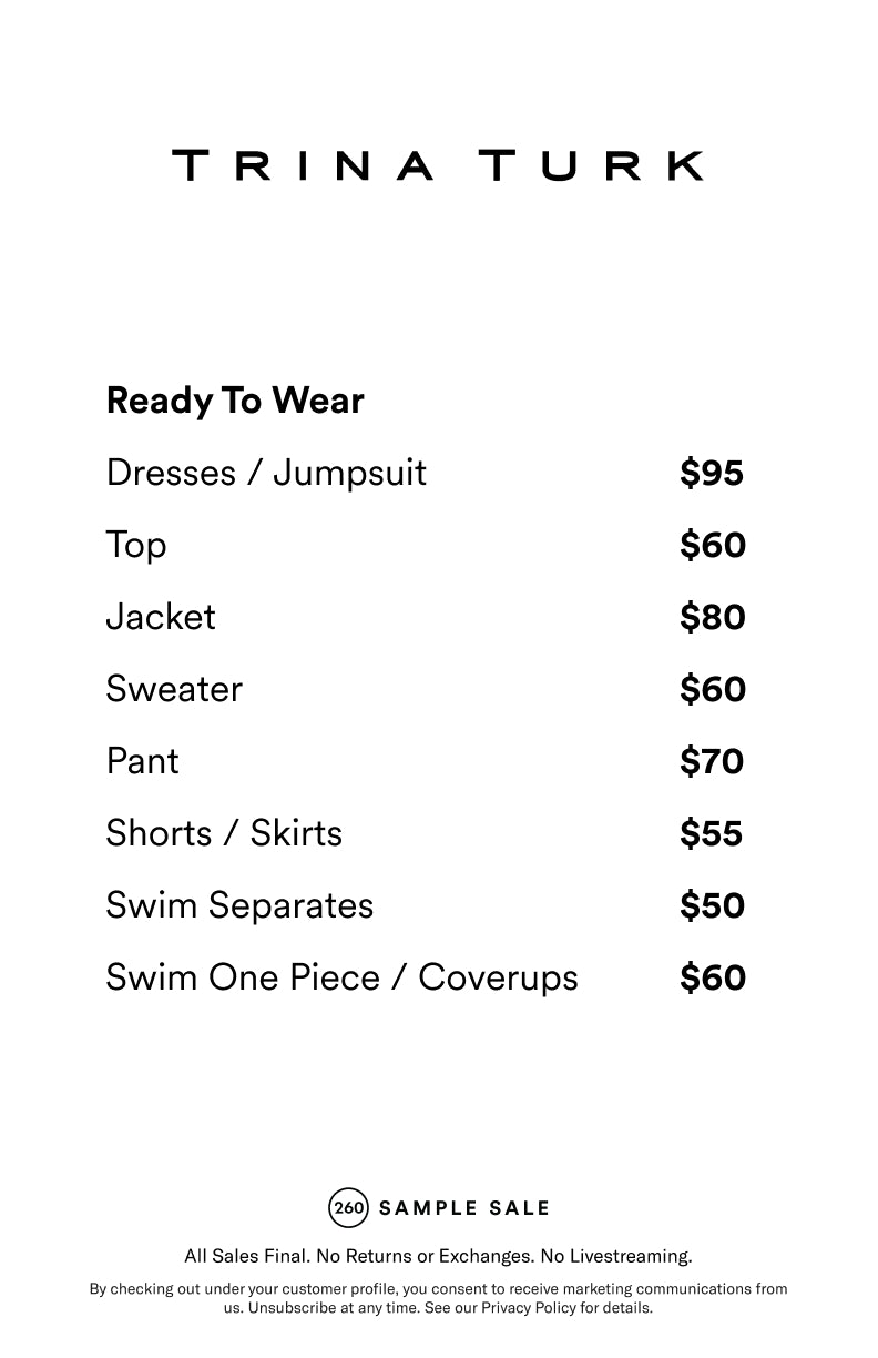 Price table
