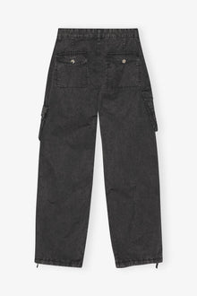 Trouseres in Black Washed Twill | Phantom