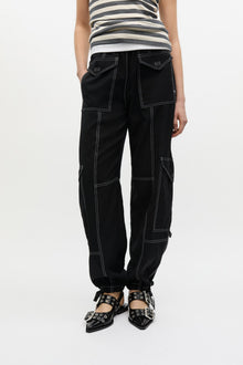 Trousers in Light Slub | Black