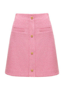 Tweed Parisian-Style Skirt | Pink