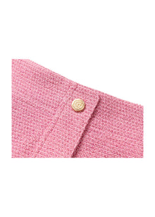 Tweed Parisian-Style Skirt | Pink