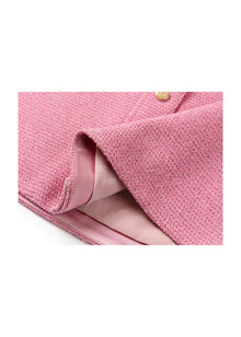Tweed Parisian-Style Skirt | Pink