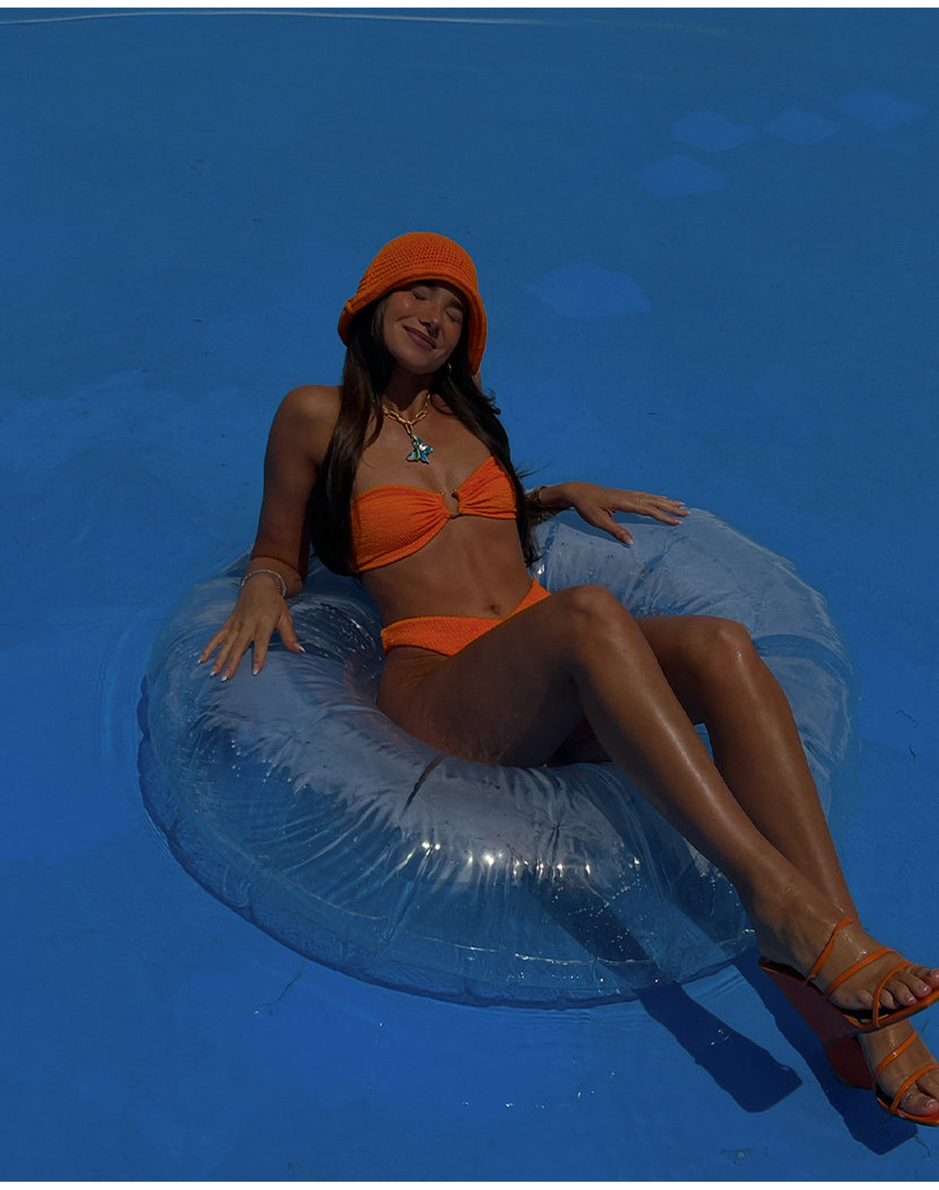 U-Ring Spongie Seersucker Bandeau Bikini Top | Carrot