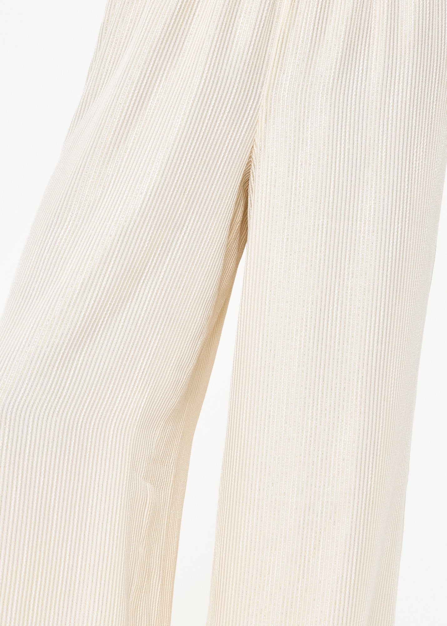Medina Metallic Chiffon Pant | White