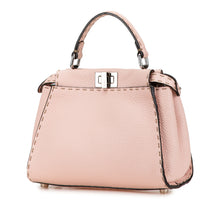 Fendi | Pre-Owned Mini Leather Sakura Selleria Peekaboo Satchel | Pink/Light Pink