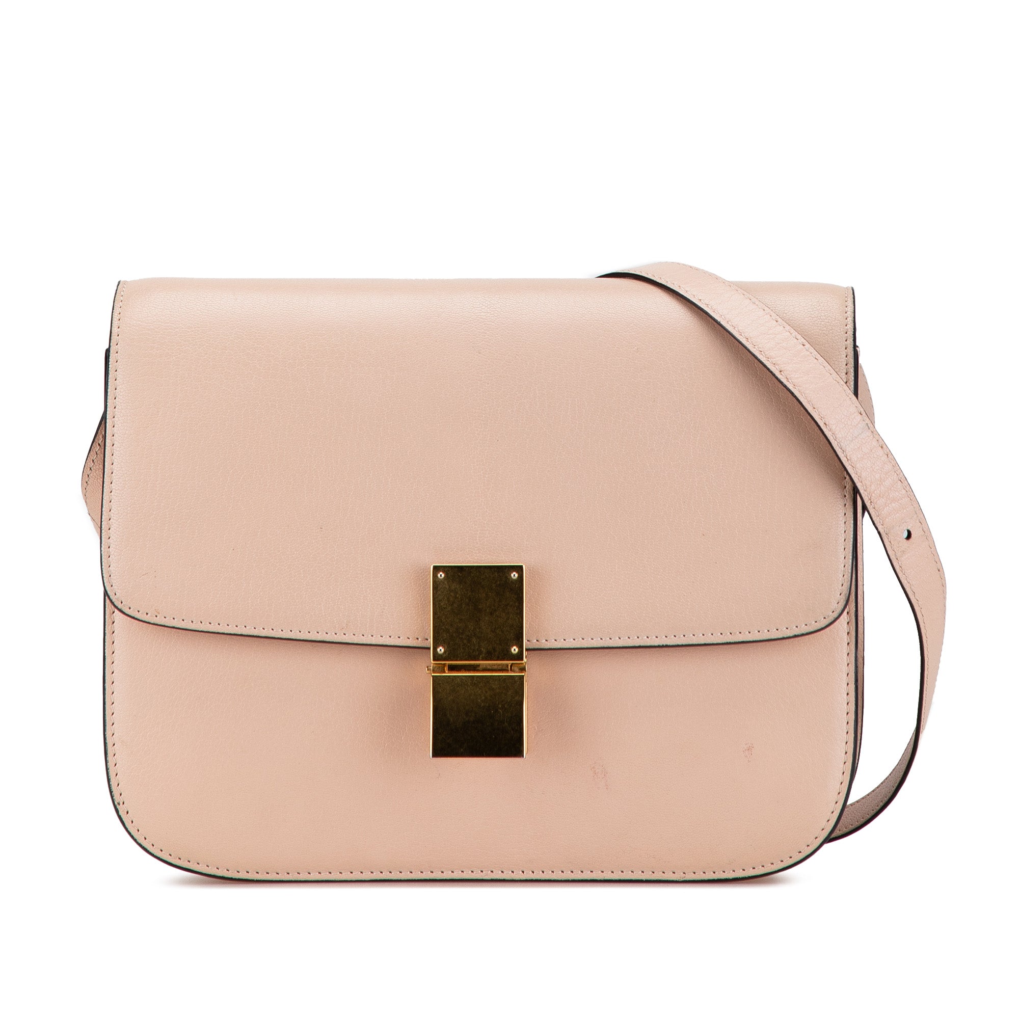Celine | Pre-Owned Medium Calfskin Classic Box - III | Pink/Light Pink