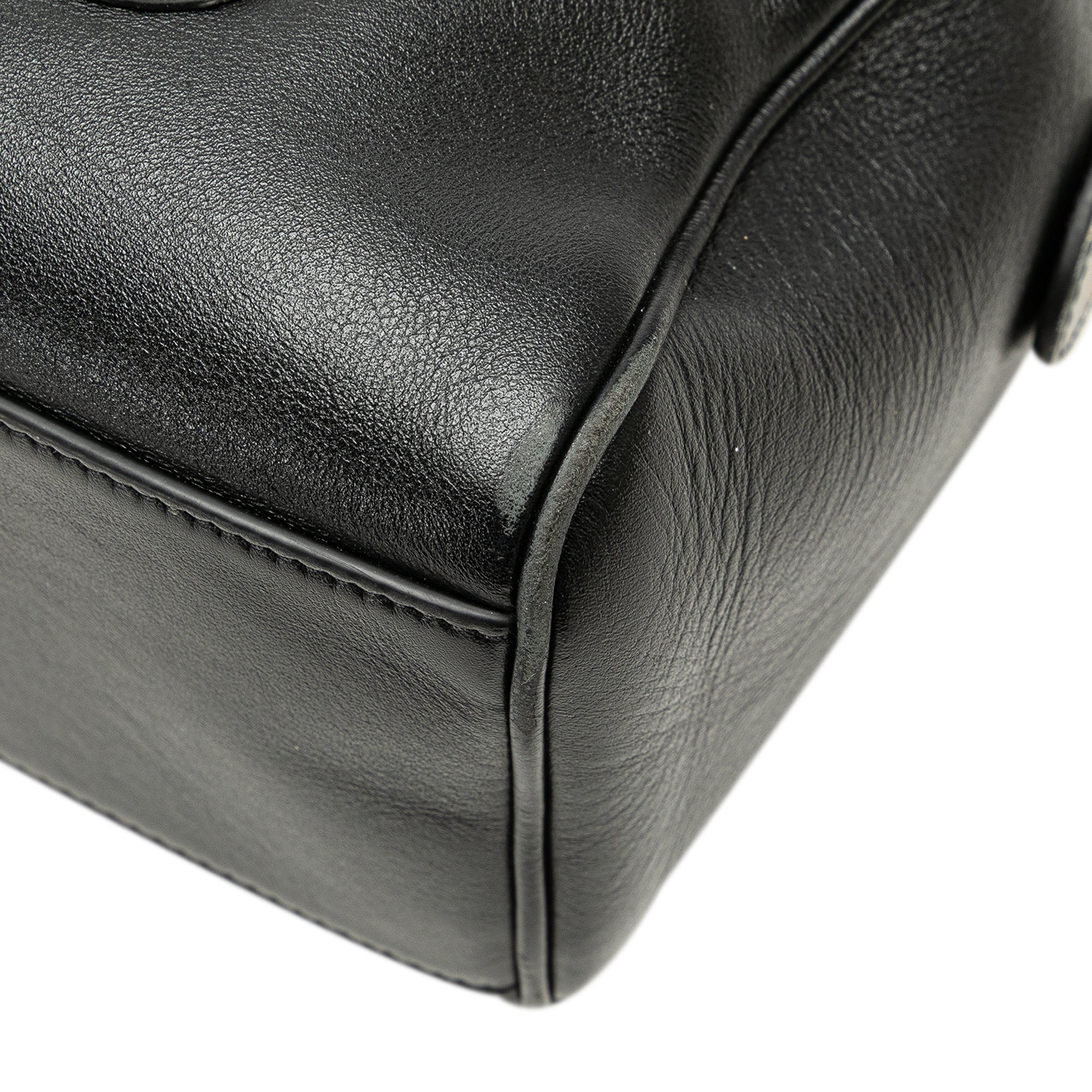 Celine | Pre-Owned Smooth Calfskin Cuir Triomphe Satchel | Black