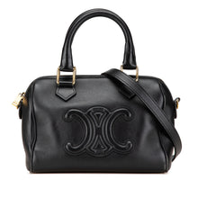 Celine | Pre-Owned Smooth Calfskin Cuir Triomphe Satchel | Black