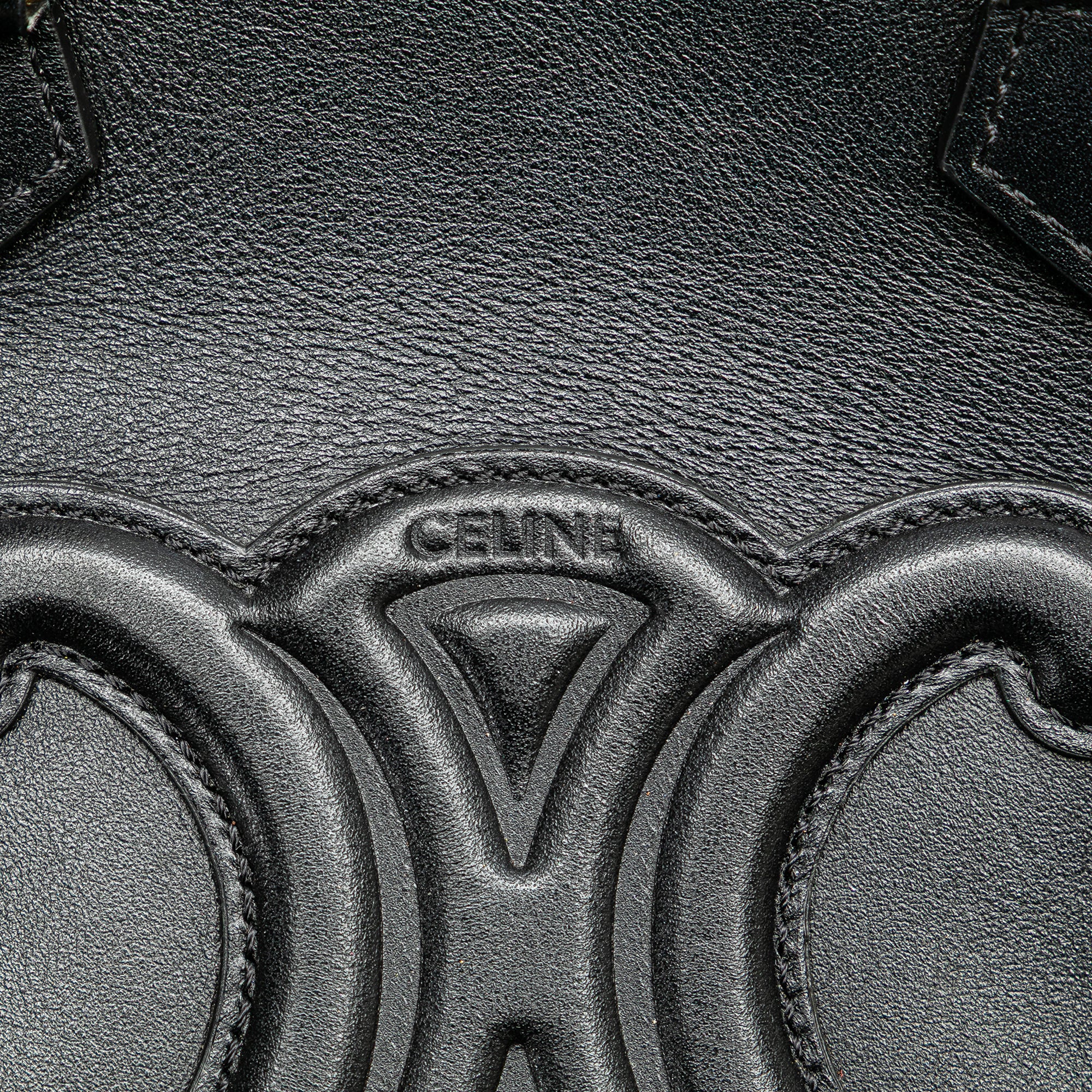 Celine | Pre-Owned Smooth Calfskin Cuir Triomphe Satchel | Black