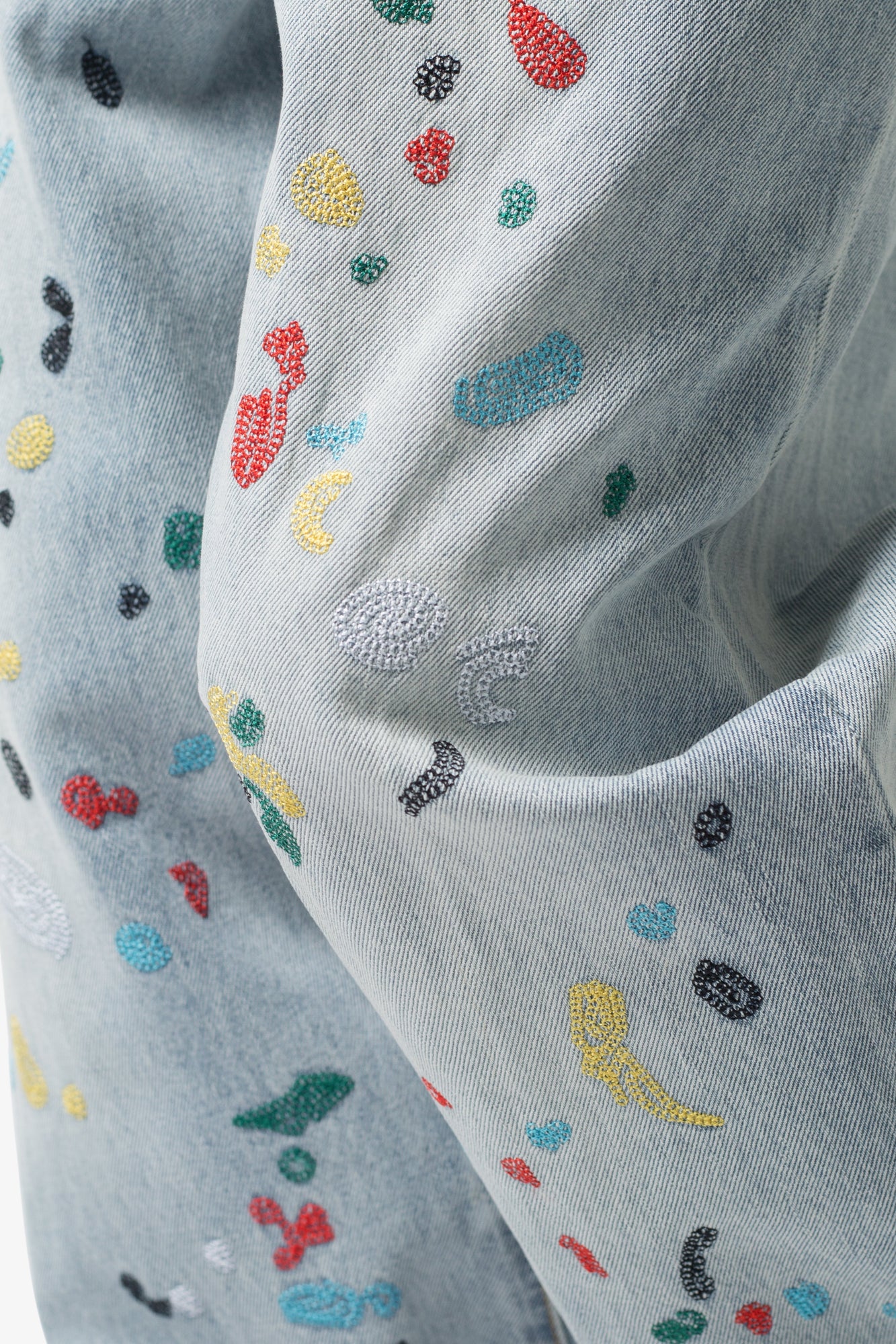 Ultra Baggy Chainstitch Denim | Light Blue