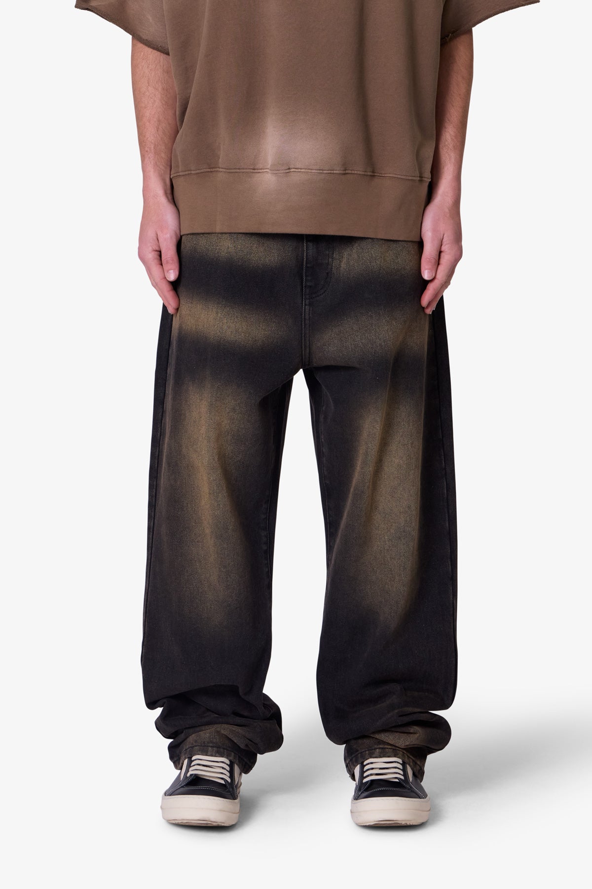 Ultra Baggy Dried Denim | Washed Black