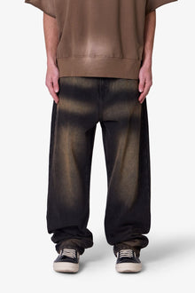 Ultra Baggy Dried Denim | Washed Black