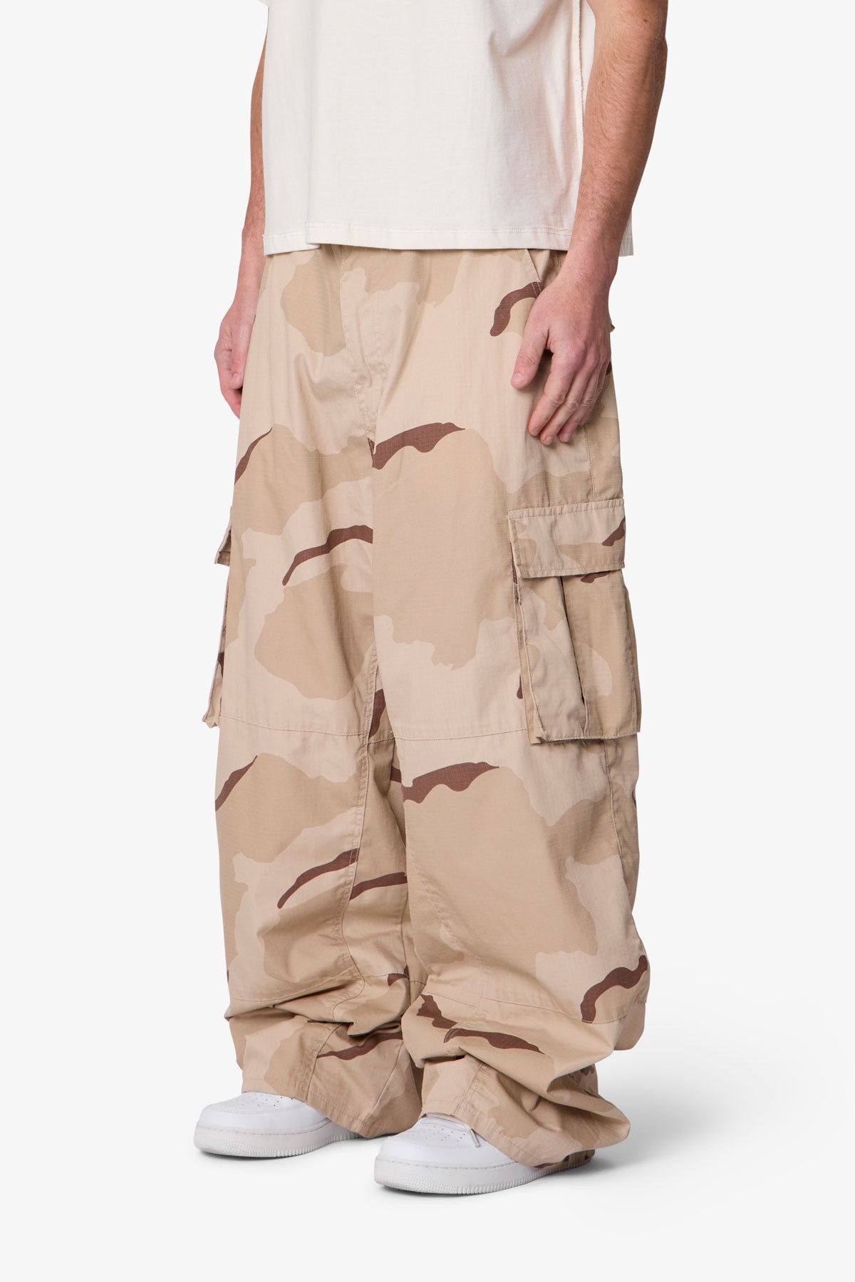 Ultra Baggy Military Cargo Pants | Desert Camo