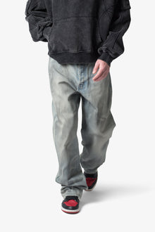 Ultra Baggy Oil Stain Denim | Vintage Blue