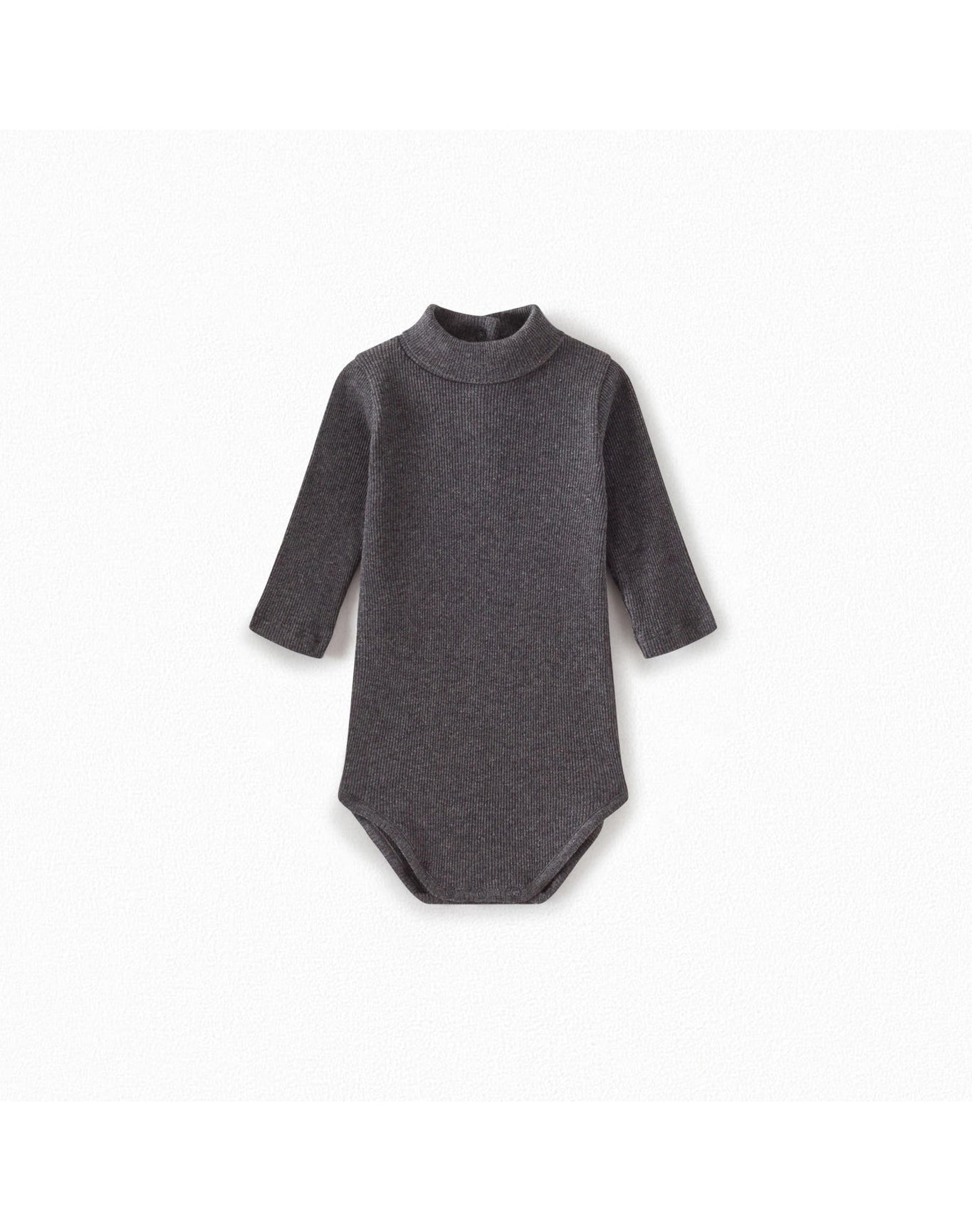 Unisex | Turtleneck Onesie | Baby Dark | Heathered Gray