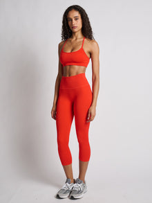 Women | Love & Sports | Sprinter Seamless Cropped Legging | Poppy