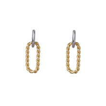 The Oval Twisted Drop Hoop | 18K Yellow Gold-Plated