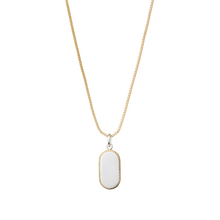The Engravable Two Tone Oval Pendant | 18K Yellow Gold-Plated