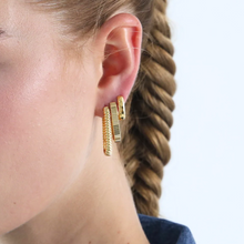 The Diamond Cut U Hoop | 18K Yellow Gold-Plated