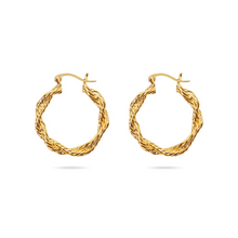 The Textured Rope Earrings (Emily Didonato X Argento Vivo) | 18K Yellow Gold-Plated