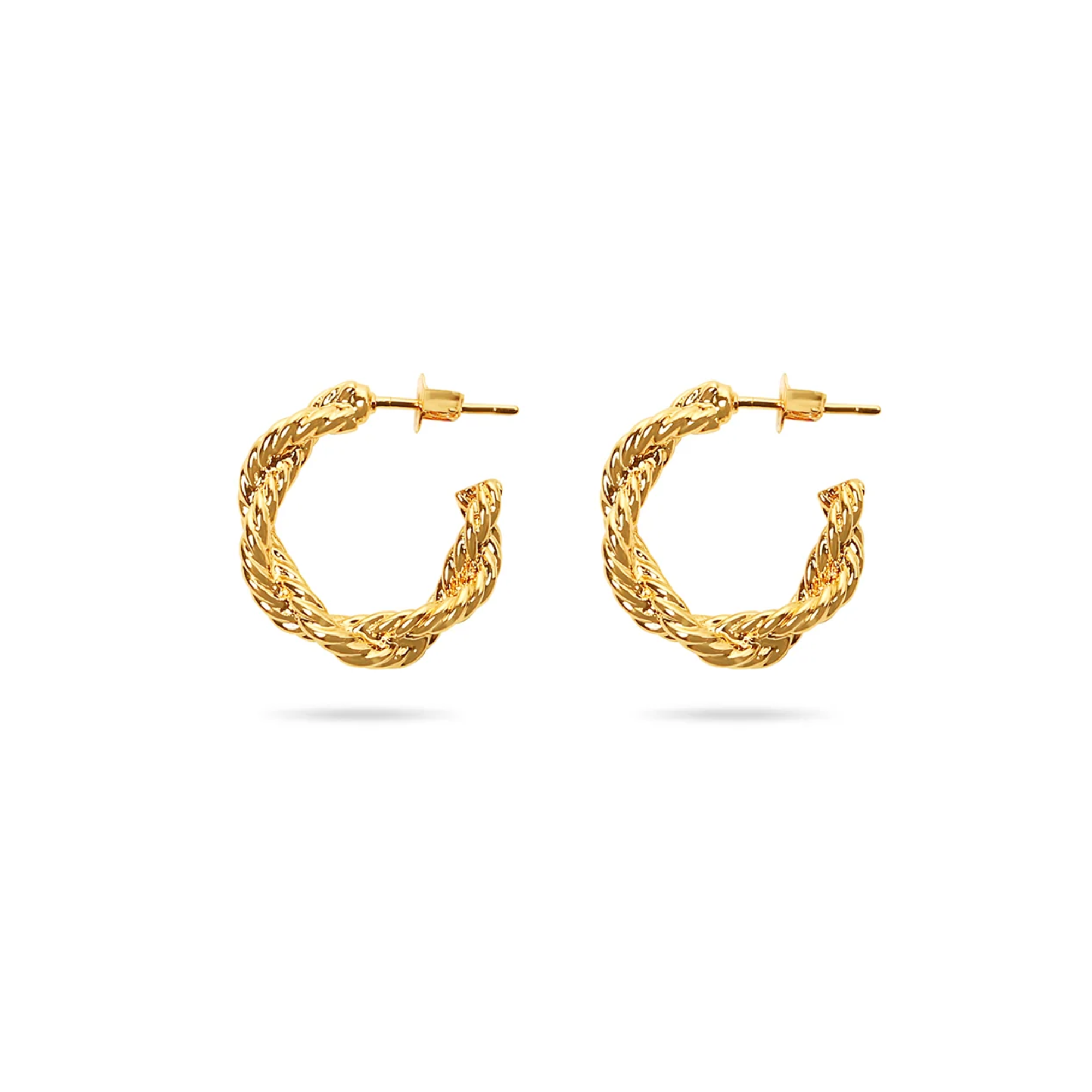 The Rope Hoops (Emily Didonato X Argento Vivo) | 18K Yellow Gold-Plated