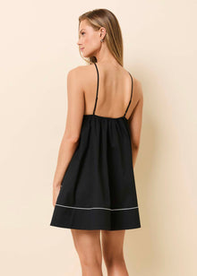 Womens | Grace Mini Dress Poplin | Noir/Brule