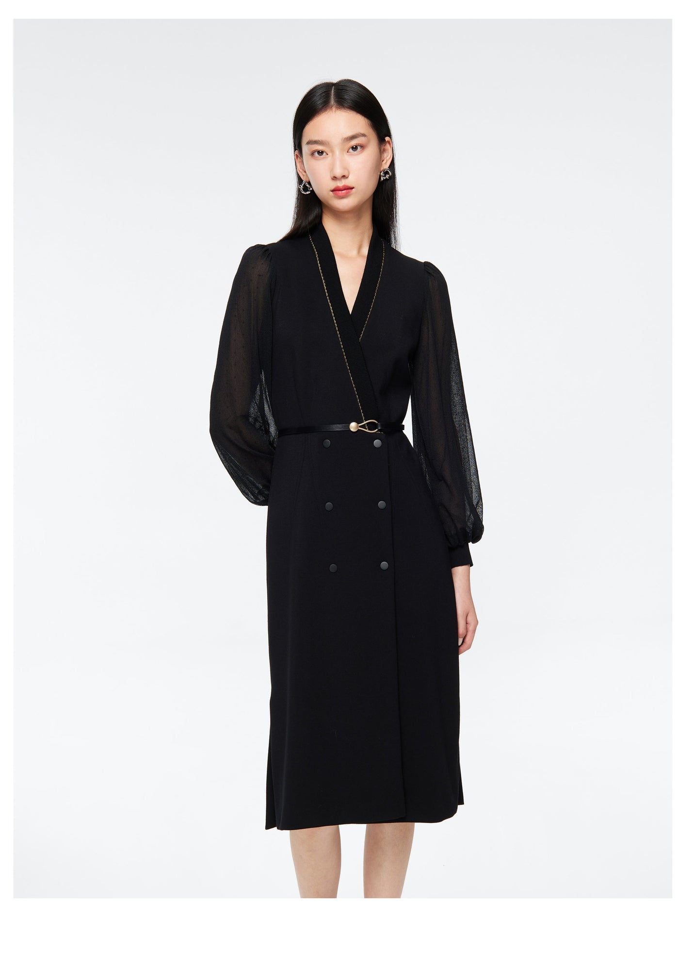 V-Neck Little Dress | Black