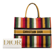 Dior | Pre-Owned Large Striped Book Tote | Yellow