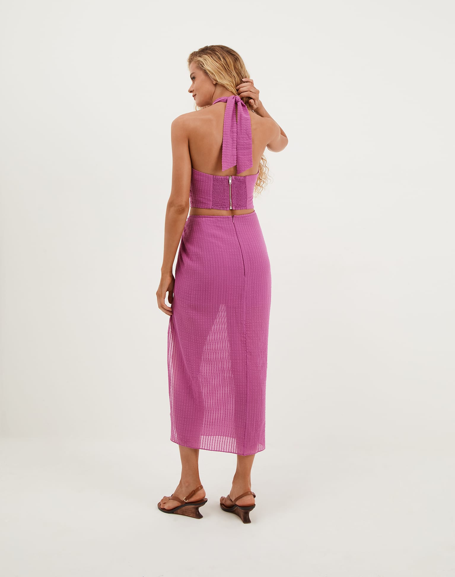 Lily Halter Top - French Rose XS