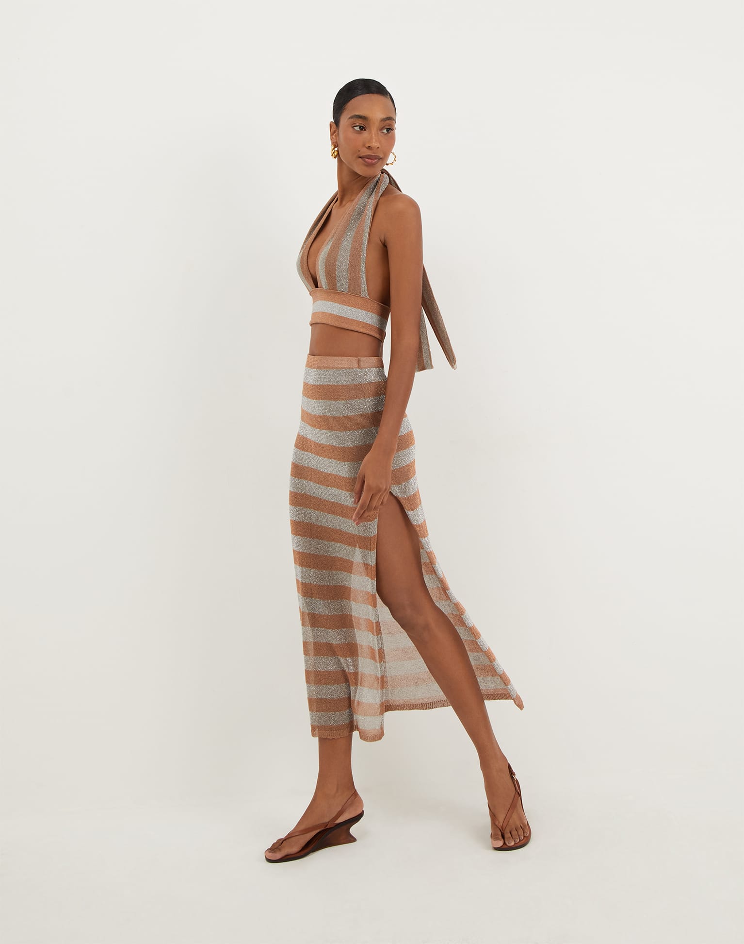 Knit Luna Halter Top - Eclair XS