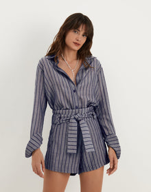 Lyra Long Sleeve Blouse - Sailboat XS