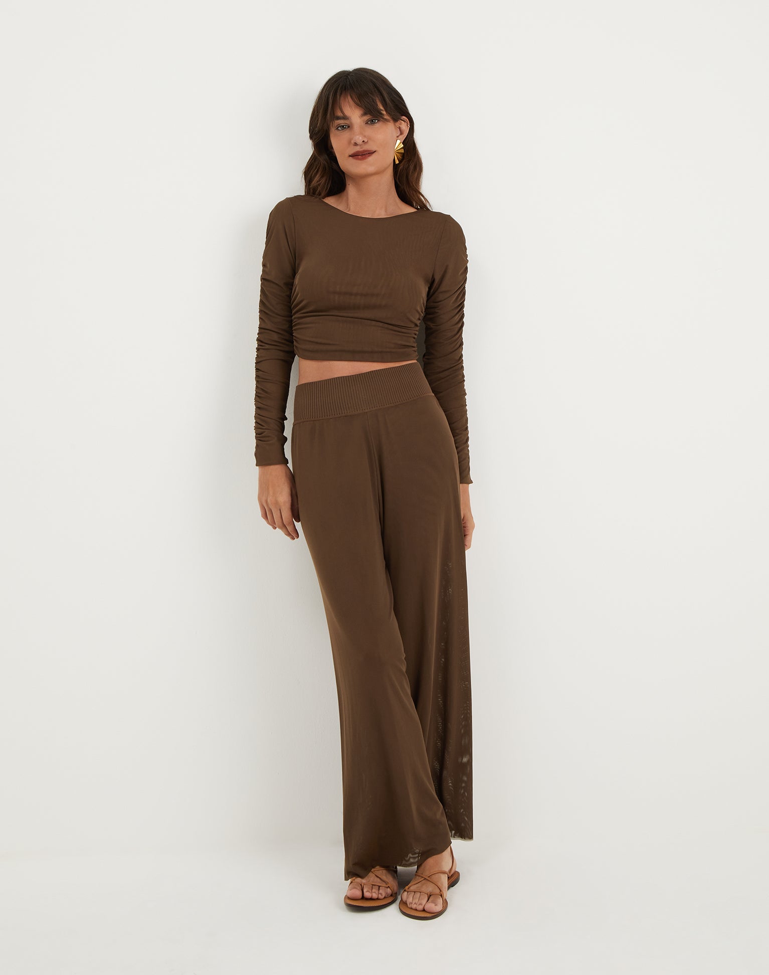 Sia Wide Leg Pants - Eclair XS